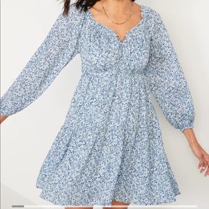 Floral poet mini dress